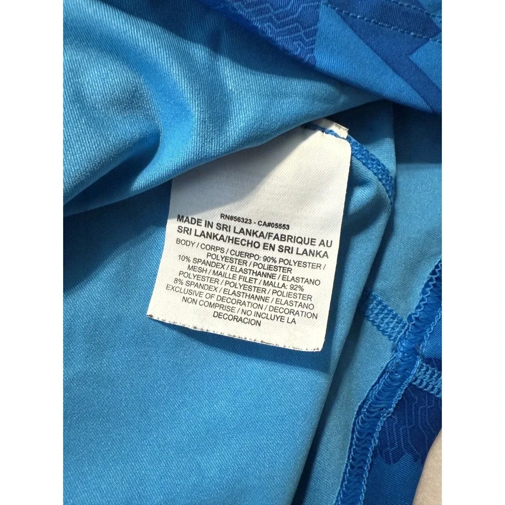 Nike Pro Combat Dri-Fit Compression T-shirt Blue Polyester Blend 543609-433 Sz M